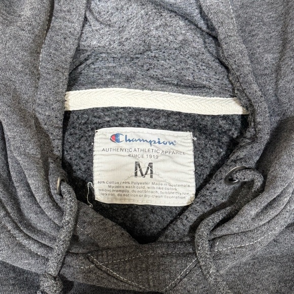 Champion New York University NYU Violets Gray and White Sweatshirt Hoodie Size M - Picture 3 of 10